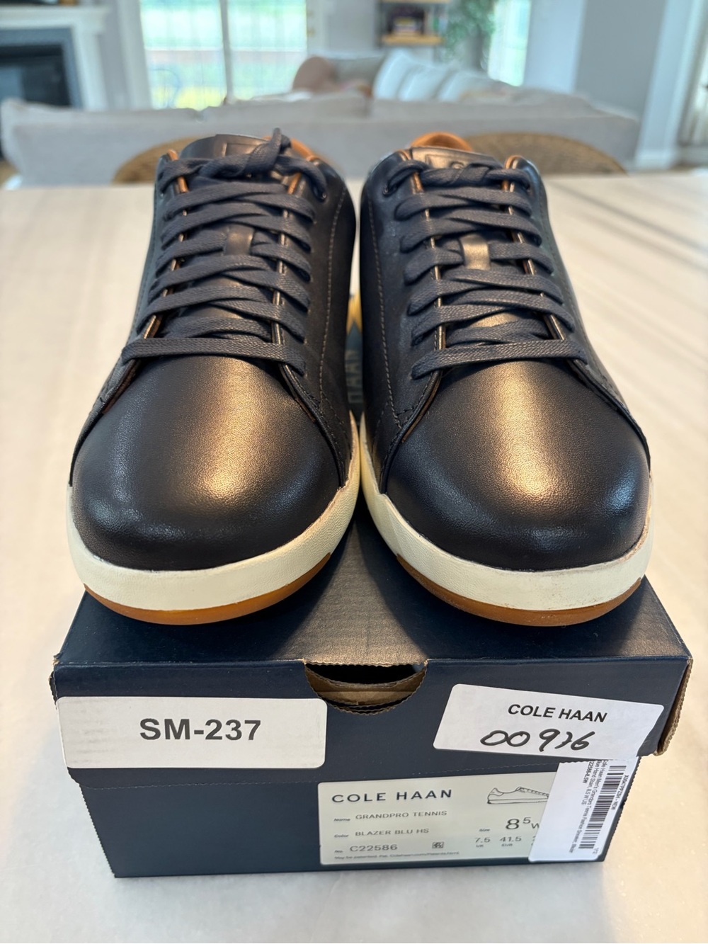 Cole Haan Men’s Navy Leather Sneakers